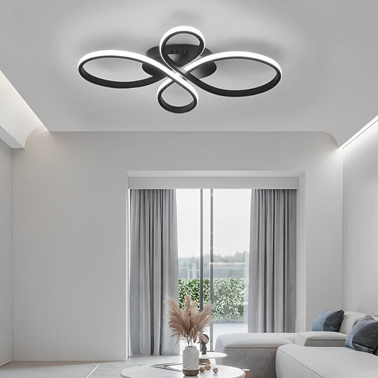 Intertwined Flower Shaped LED Modern Ceiling Light – Flush Mount