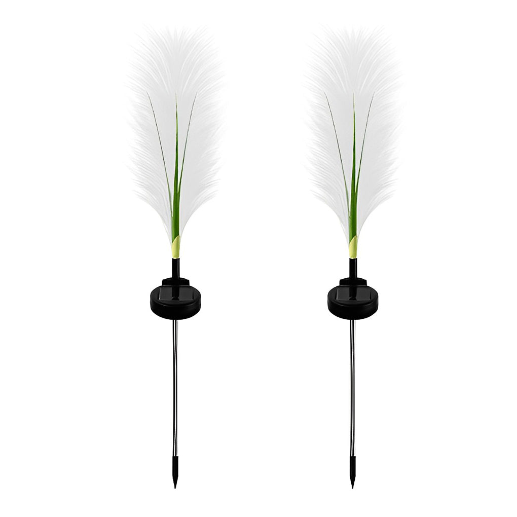 Hairy Reed LED Waterproof Solar Lawn Lamps (2PCS Set)