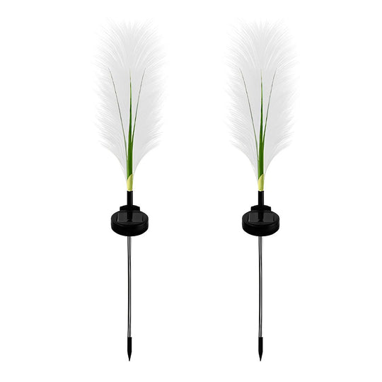 Hairy Reed LED Waterproof Solar Lawn Lamps (2PCS Set)