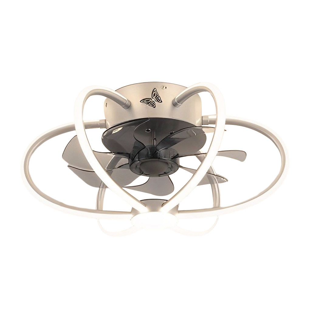 Flower Shaped Bladeless Ceiling Fan with Dimmable LED and Remote Control