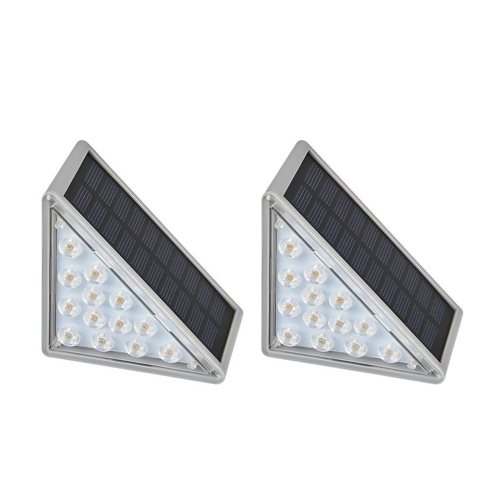 Triangle Automatic Charging LED Solar Step-Mounted Outdoor Lights