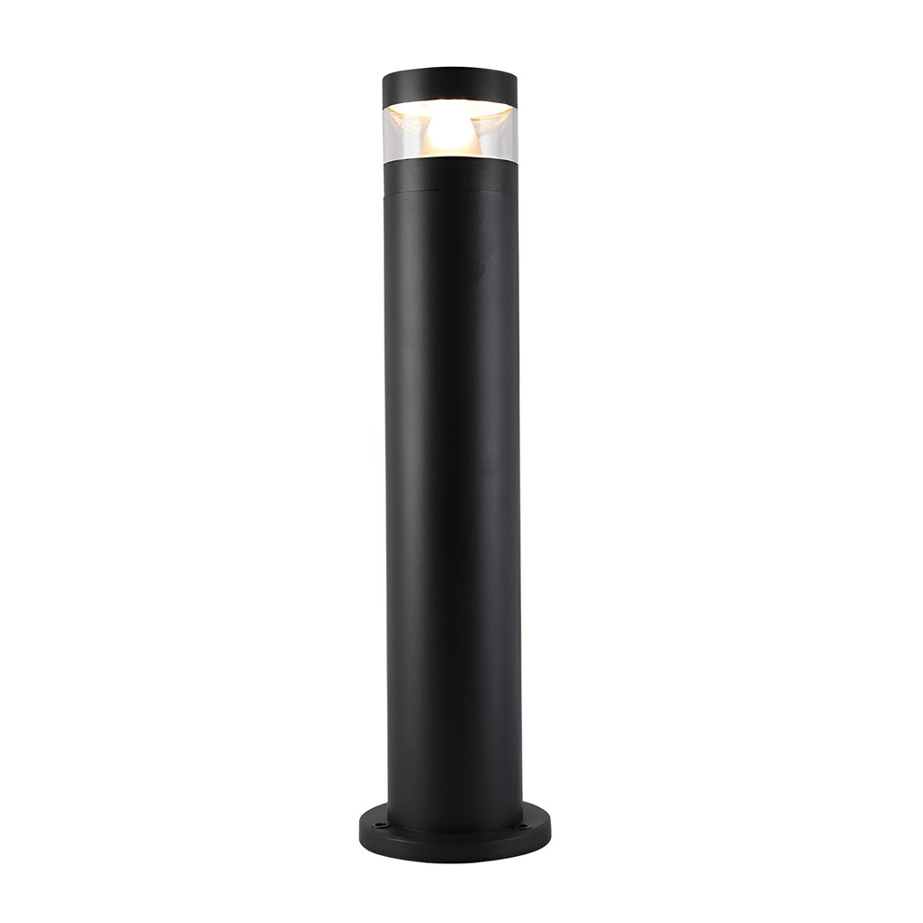 Cylindrical Creative Waterproof LED Black Modern Outdoor Pathway Bollard Lights
