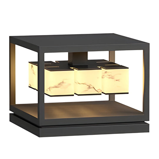 Square LED Waterproof Modern Solar Deck Post Light