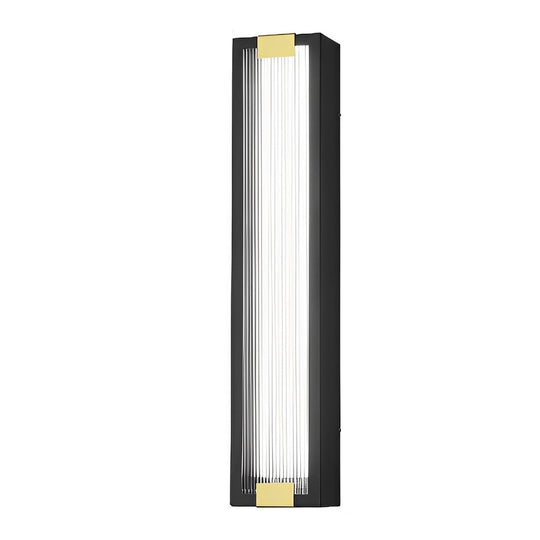 Rectangular LED Waterproof Black Porch Light Modern Outdoor Wall Sconce