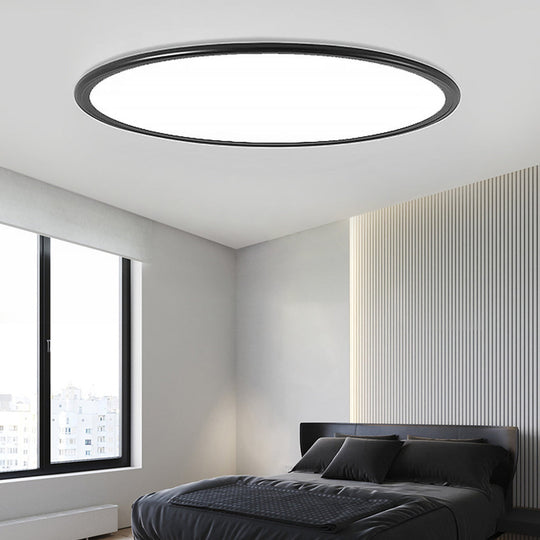 16" Modern LED Ultrathin Circle Flush Mount Ceiling Light