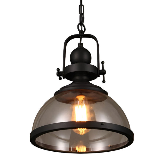 Antique Glass Iron – Retro Industrial Pendant Ceiling Light for Dining Room and Kitchen Island