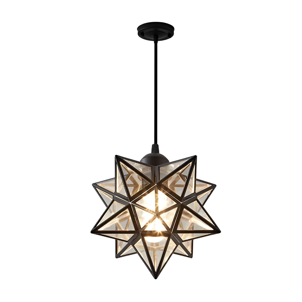 Creative Five-Pointed Star Three Step Dimming Modern Pendant Light