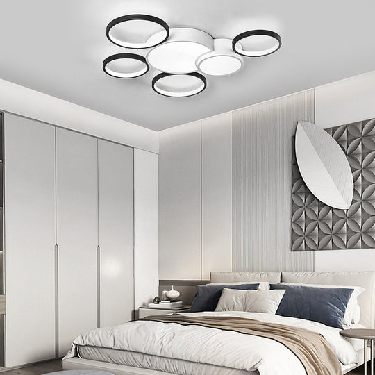 Multiple Circles LED Nordic Ceiling Light Flush Mount Fixture
