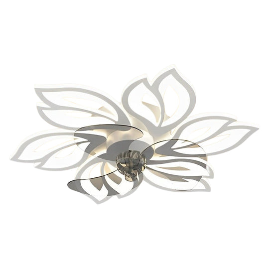 Flower Smart Stepless Dimming LED Modern Ceiling Fan Light