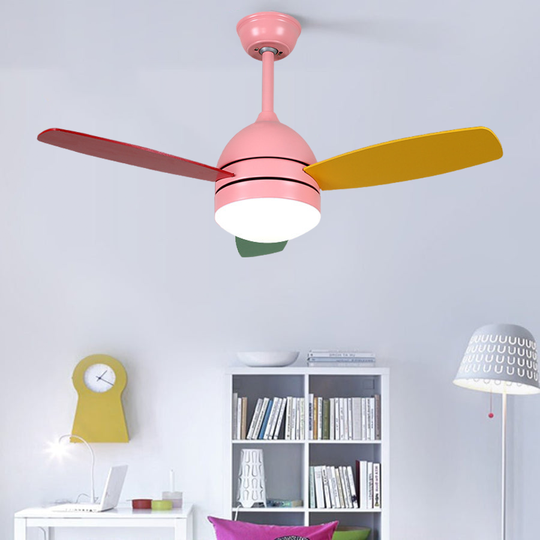 Modern Variable Frequency Kids Ceiling Fan with LED Light