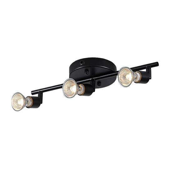Adjustable Iron GU10 Bulb Black Nordic Ceiling Light Flush Mount