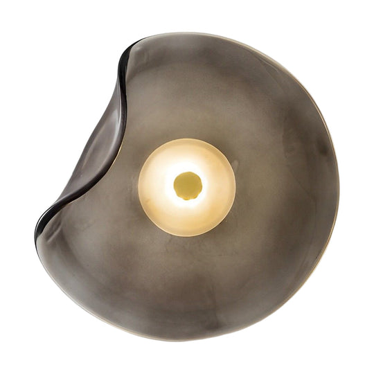 Irregular Round Glass Postmodern LED Wall Lamp