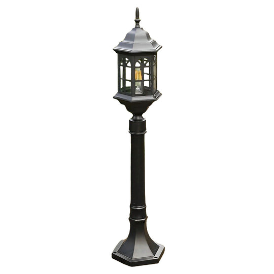 Elegant Slim Black/Bronze Outdoor Post Light with LED