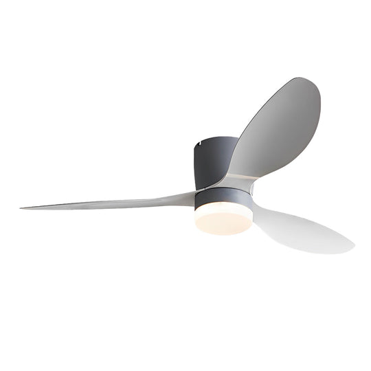52 Inch Modern 3-Blade Ceiling Fan with 3-Step Dimmable LED and Remote Control