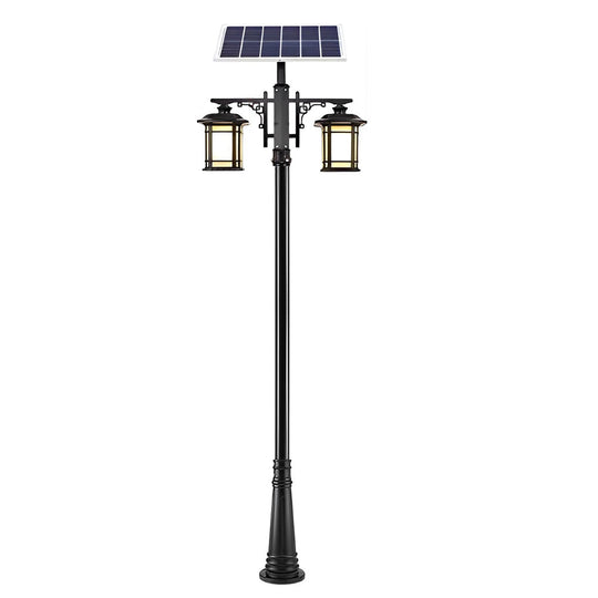 Vintage Waterproof 3-Step Dimming LED Solar Outdoor Pole Light