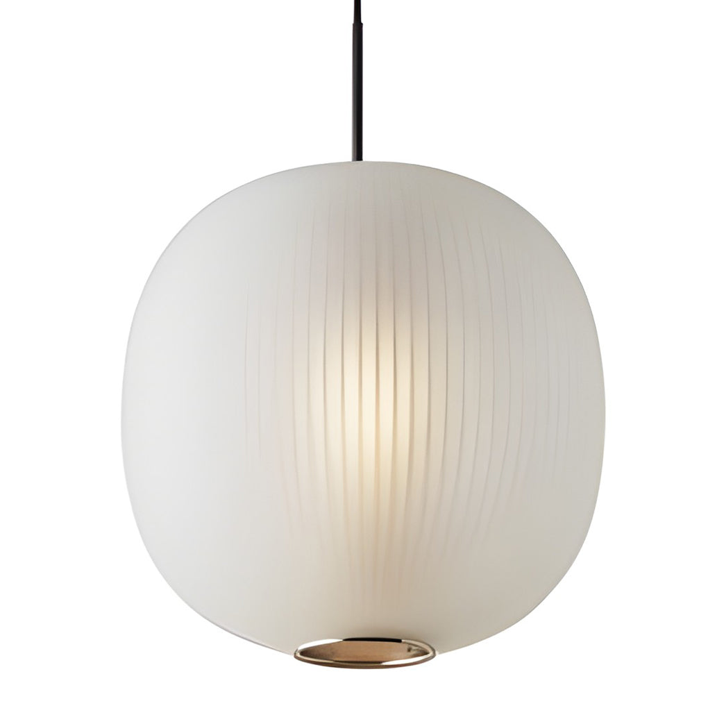 Round Lantern-Shaped Glass LED Modern Pendant Light