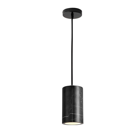 Minimalist Cylindrical Marmoreal 3-Step Dimming Nordic Pendant Light