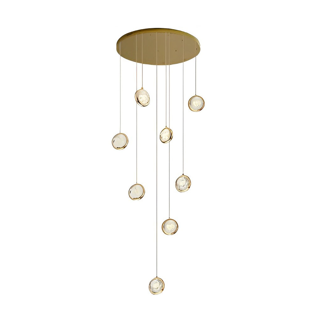 Global Crystal Cluster Adjustable Luxury Staircase Chandelier