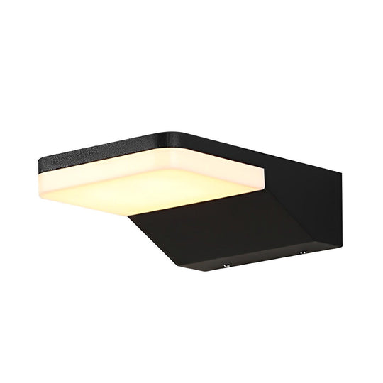 Rectangular Creative LED Waterproof Black Modern Outdoor Wall Sconce