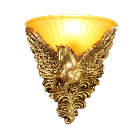 Creative Resin Horse Head European-Style Wall Lamp