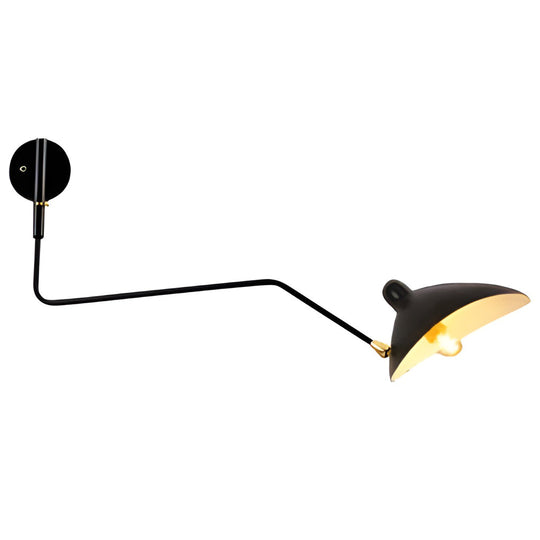 Adjustable Industrial Swing Arm Wall Lamp