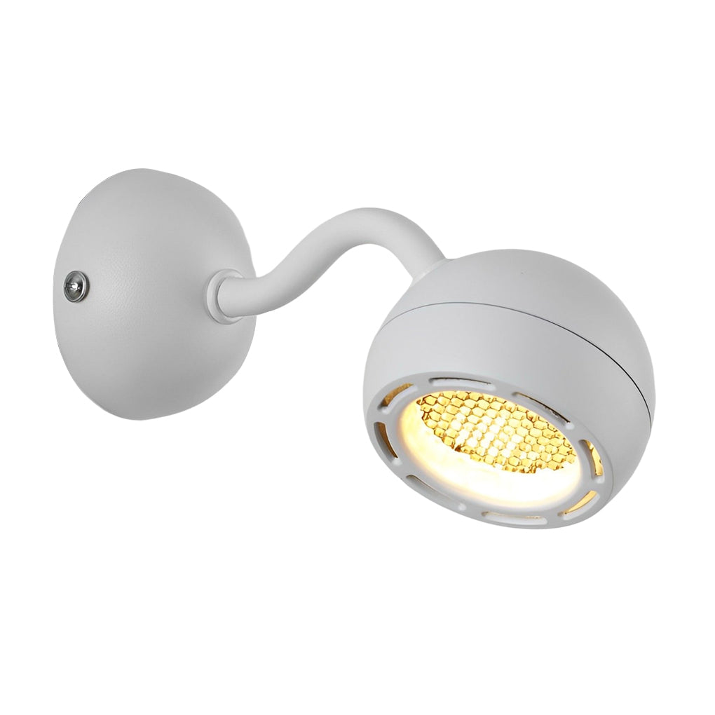 Adjustable Round Iron LED Bedside Reading Wall Lamp