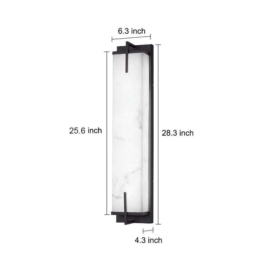 Resin Rectangular Waterproof LED Outdoor Wall Sconce