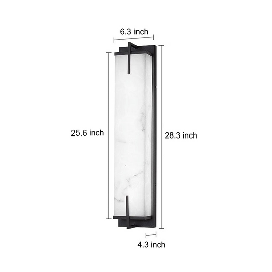Resin Rectangular Waterproof LED Outdoor Wall Sconce