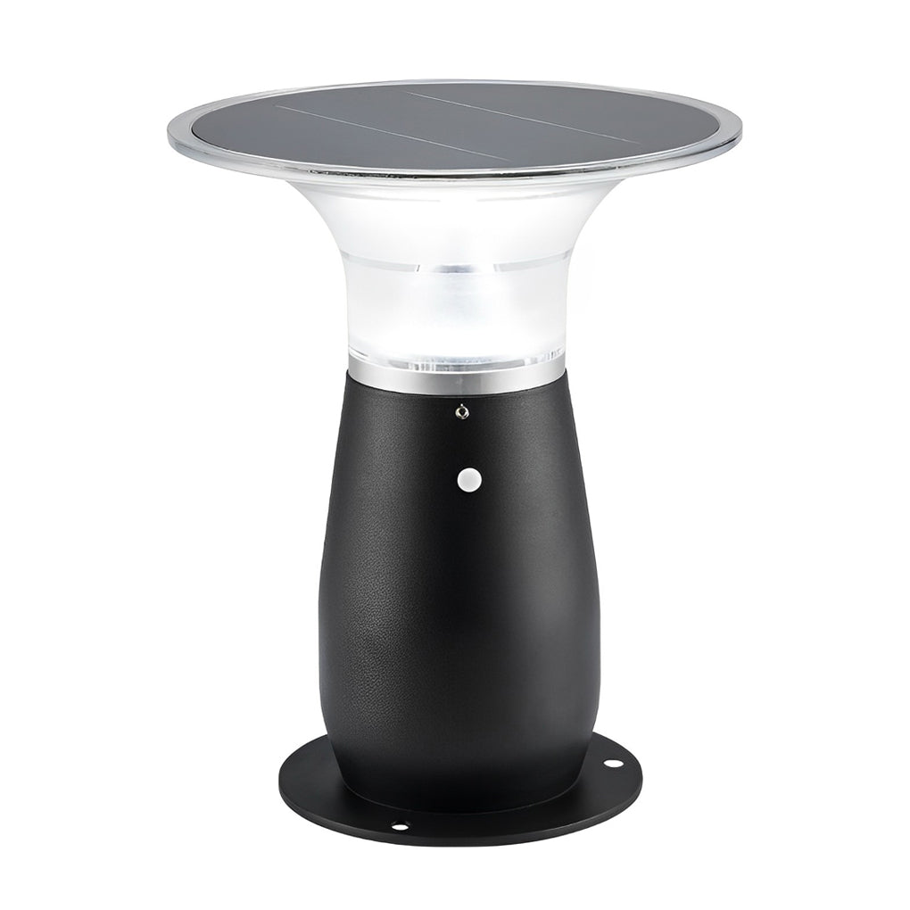Efficient 3.5W Solar LED Path Downlights – 360° Modern Black Landscape Lighting