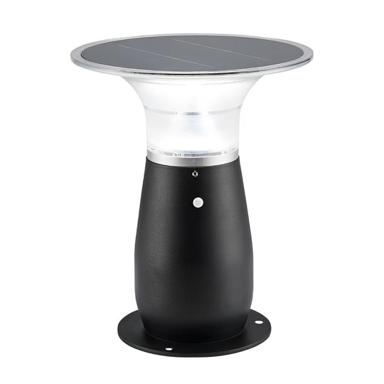 Efficient 3.5W Solar LED Path Downlights – 360° Modern Black Landscape Lighting