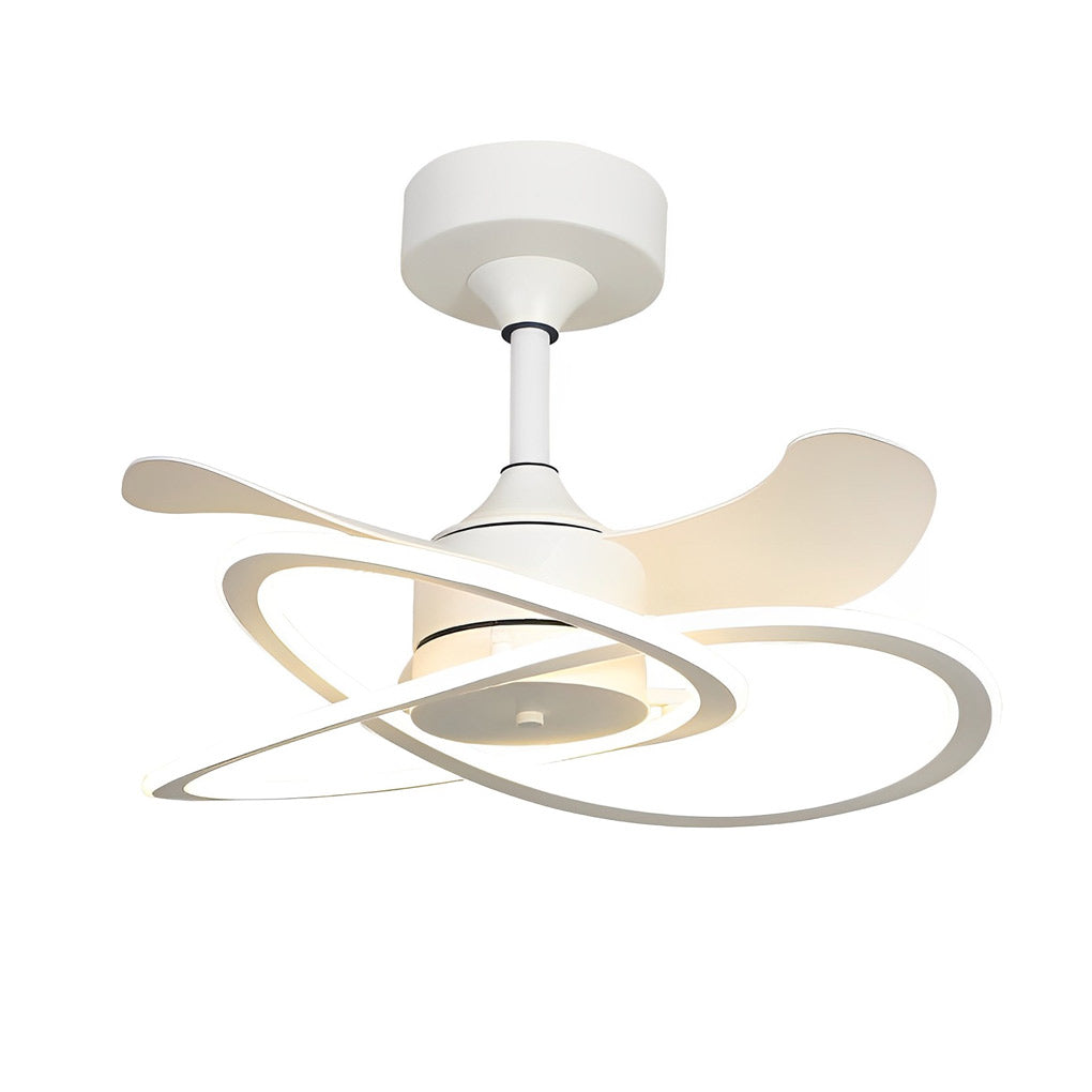 Waves Flower LED Bladeless Ceiling Fan Light with Timer