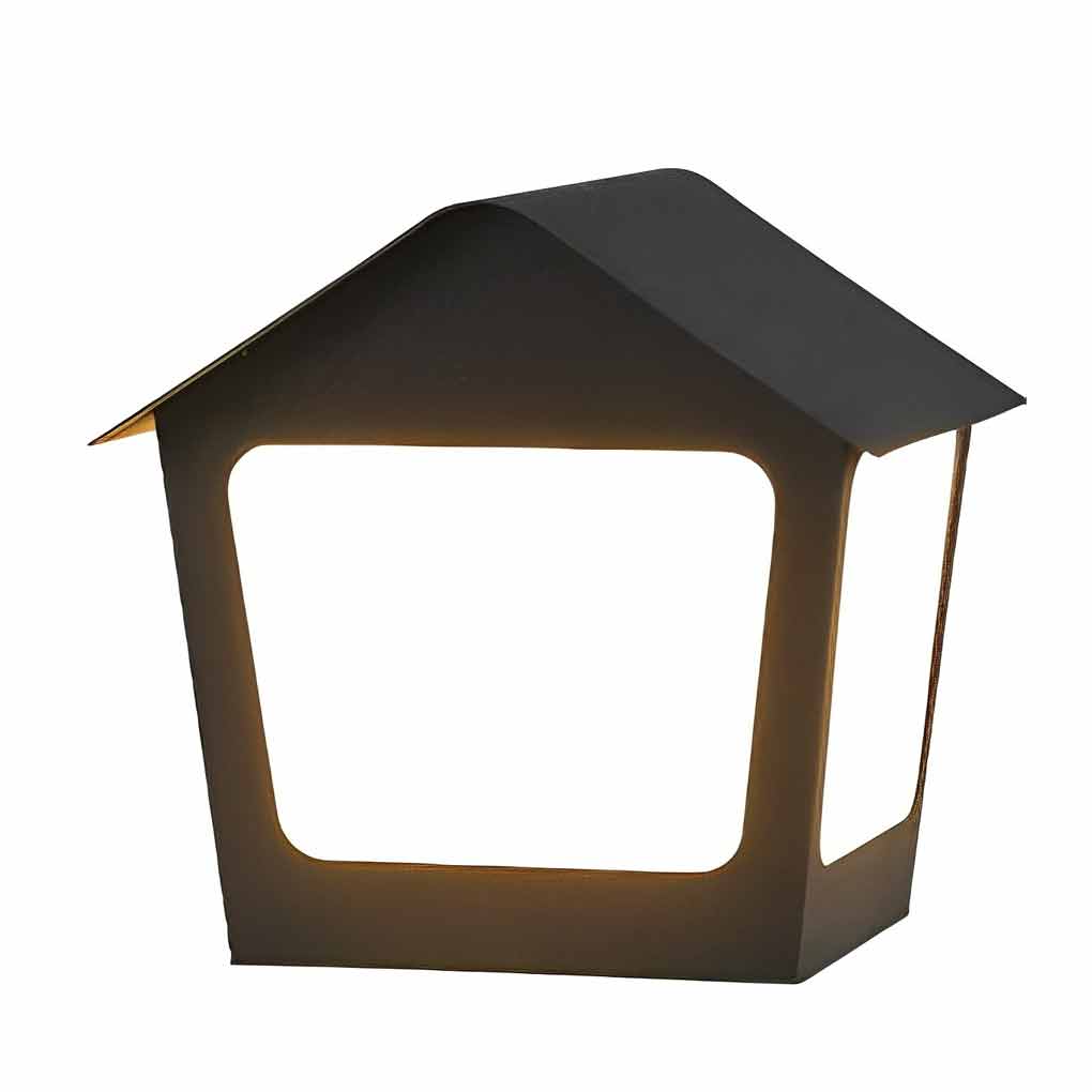 Cottage Shaped LED Waterproof Solar Fence Post Light
