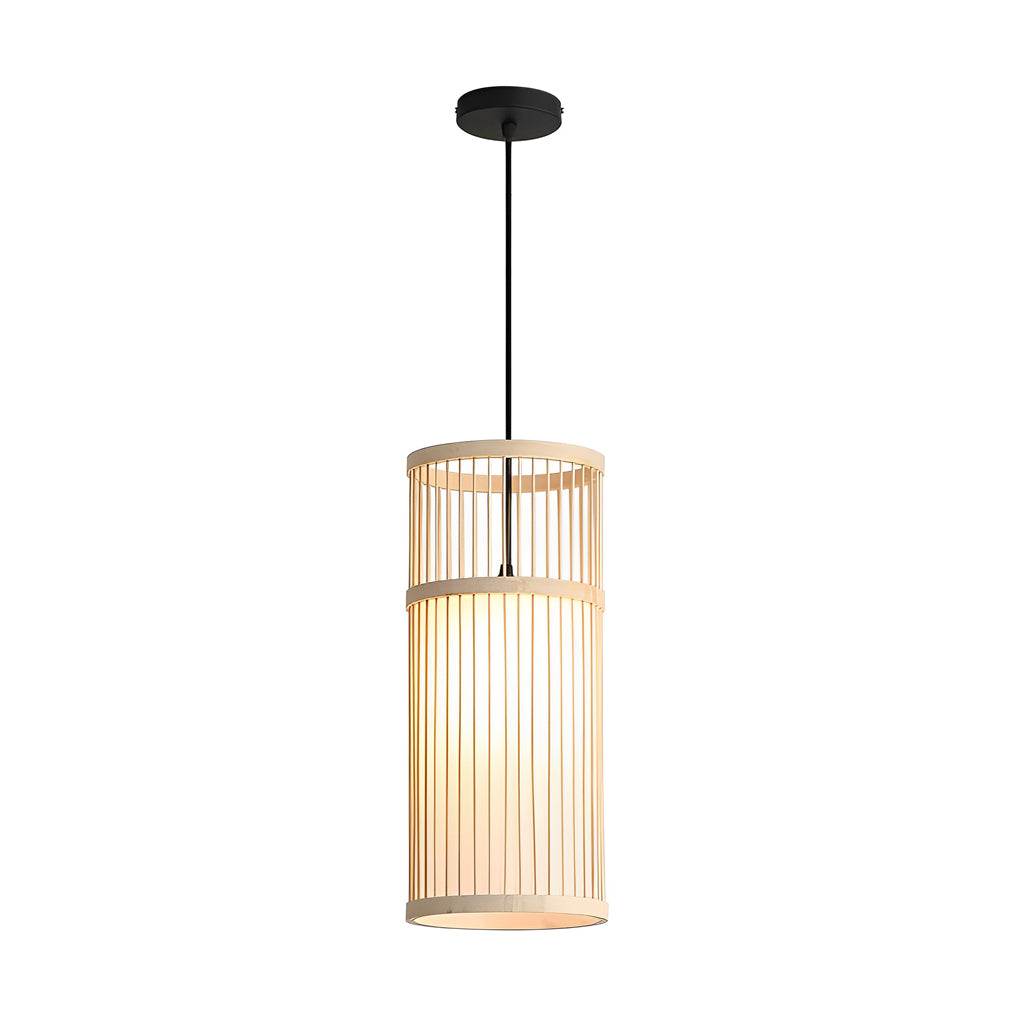 Creative Minimalist Bamboo Hand Woven LED Pendant Light