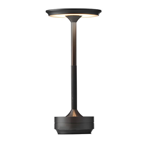 Plated Metal Slender UFO Alien Cordless Table Lamp