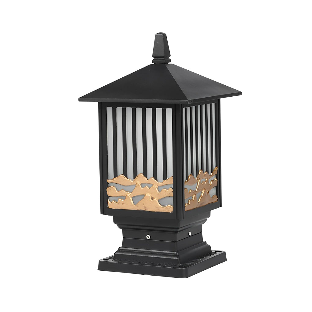 Retro Scenery Waterproof LED Vintage Solar Fence Post Light