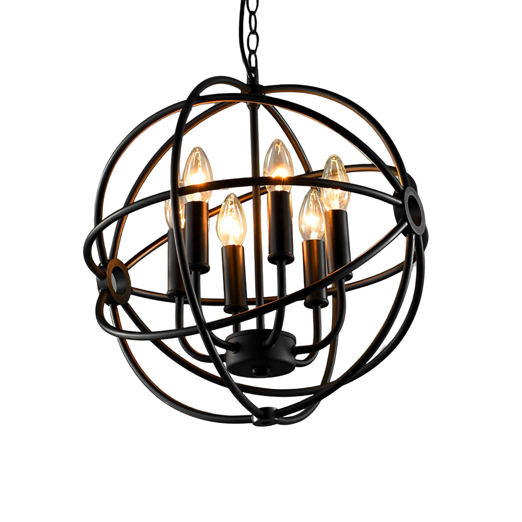 Retro Iron Birdcage Candlestick American Style Chandelier Pendant Light
