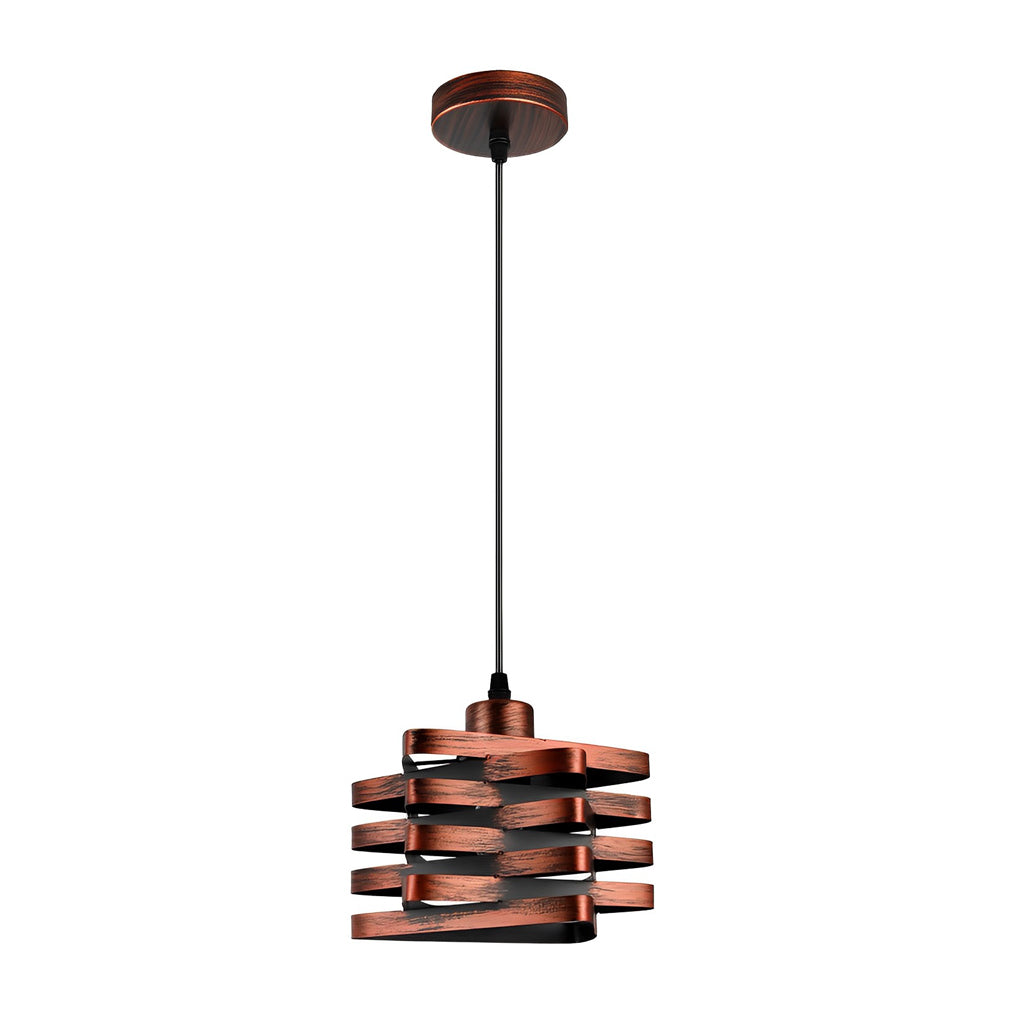 Antique Iron Interwoven Design Pendant Light