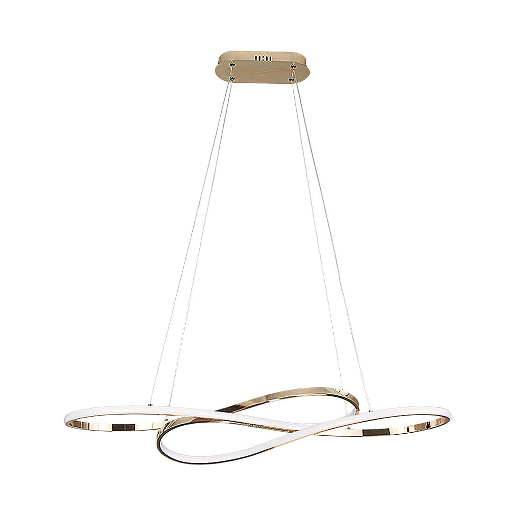 Wavy Double 8-Shaped LED Stepless Dimming Nordic Pendant Light