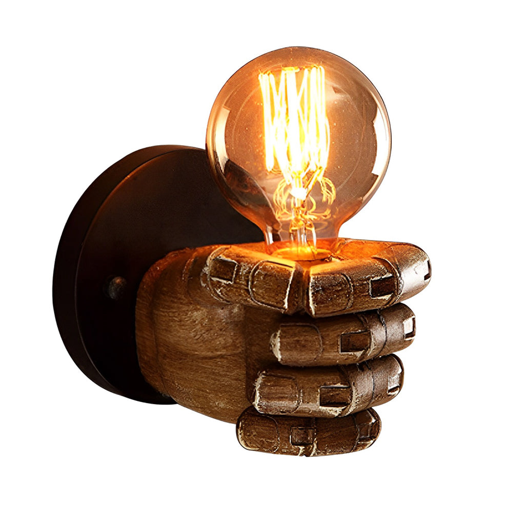 Resin Fist Retro Industrial Wall Lamp