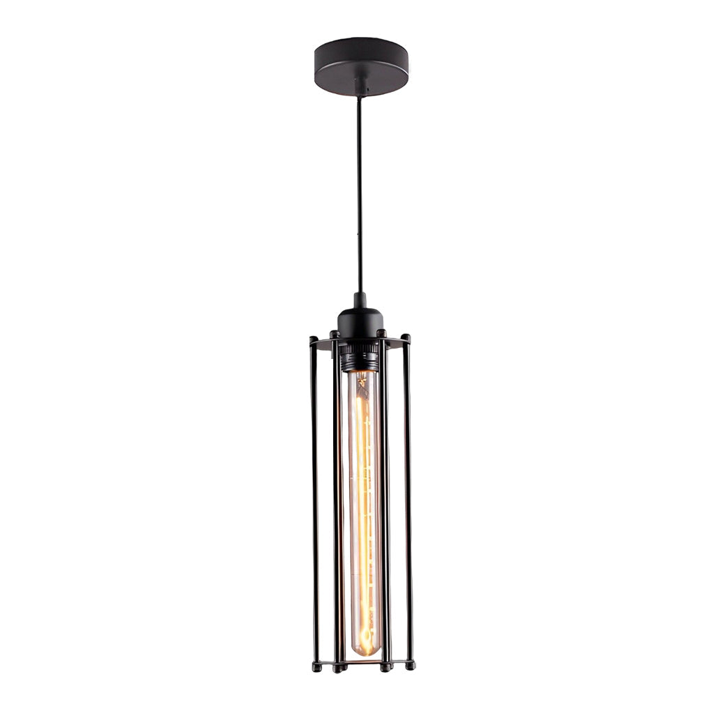 Retro Iron Energy-Saving LED Black Industrial Pendant Light
