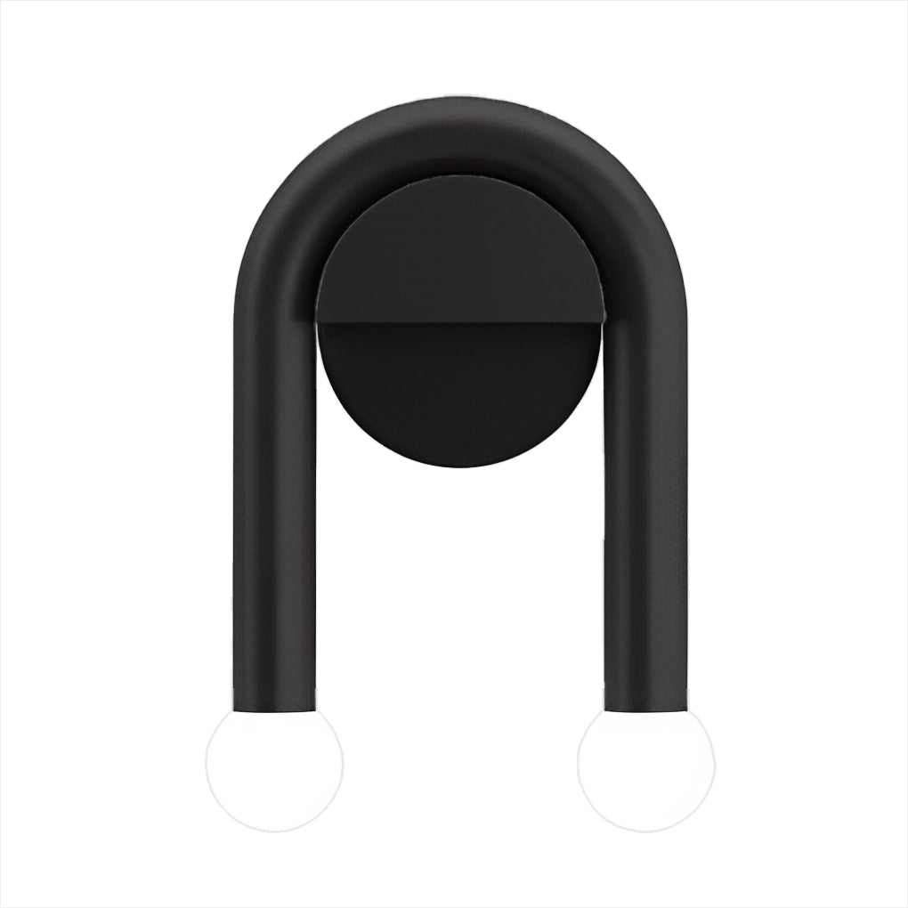 Two Light Nordic Black LED Wall Lamp