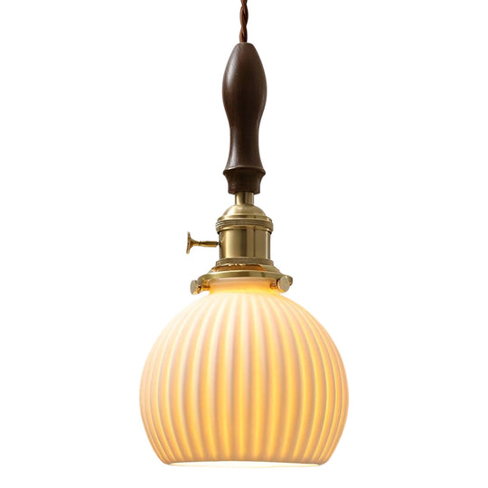Creative Ceramic Copper LED 12W Nordic Pendant Light or Plug-in Wall Lamp