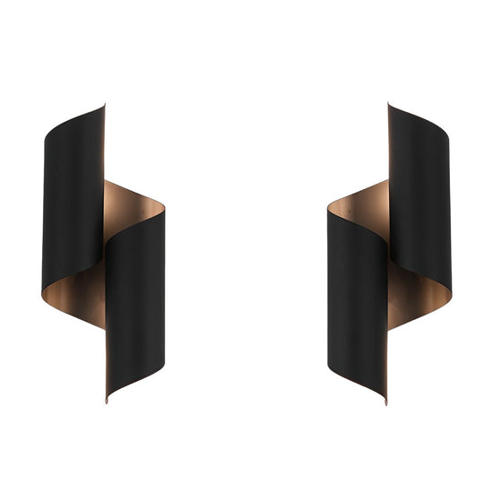 2pcs Symmetrical Up and Down Modern Wall Lamp