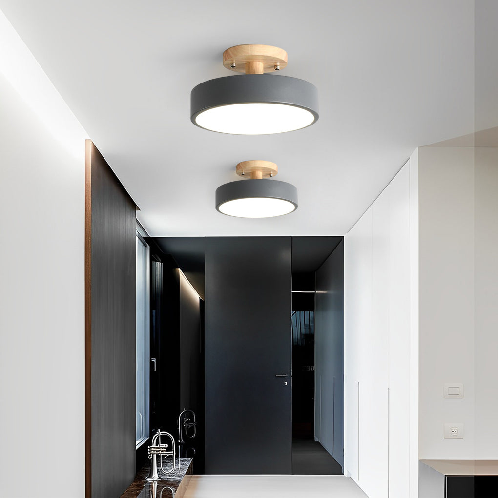 Round Shapes 3-Step Dimming LED Modern Flush Mount Ceiling Light