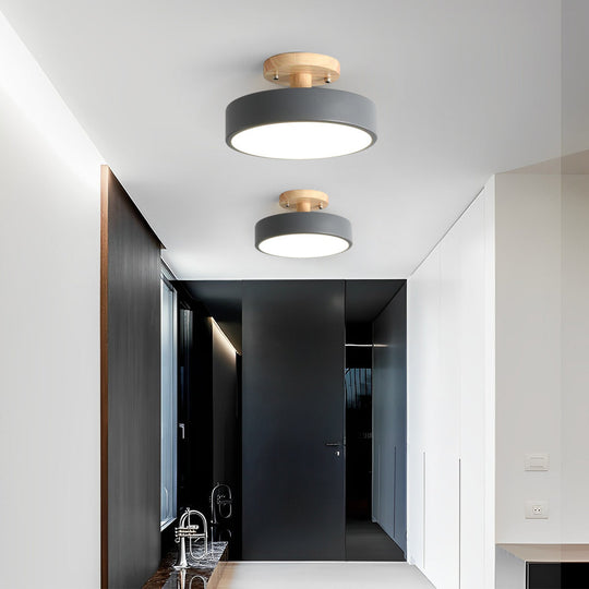 Round Shapes 3-Step Dimming LED Modern Flush Mount Ceiling Light