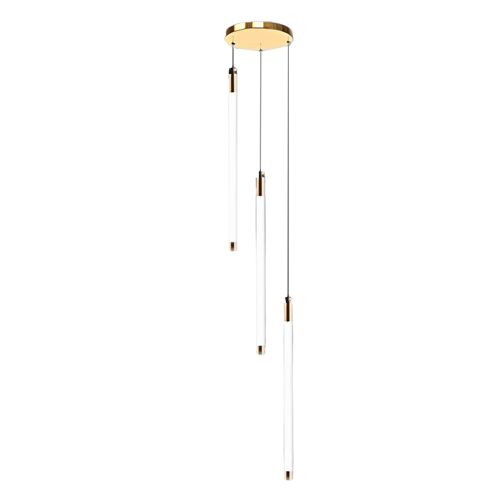 Spiral Creative Long Tube LED Modern Duplex Staircase Chandelier Ceiling Light