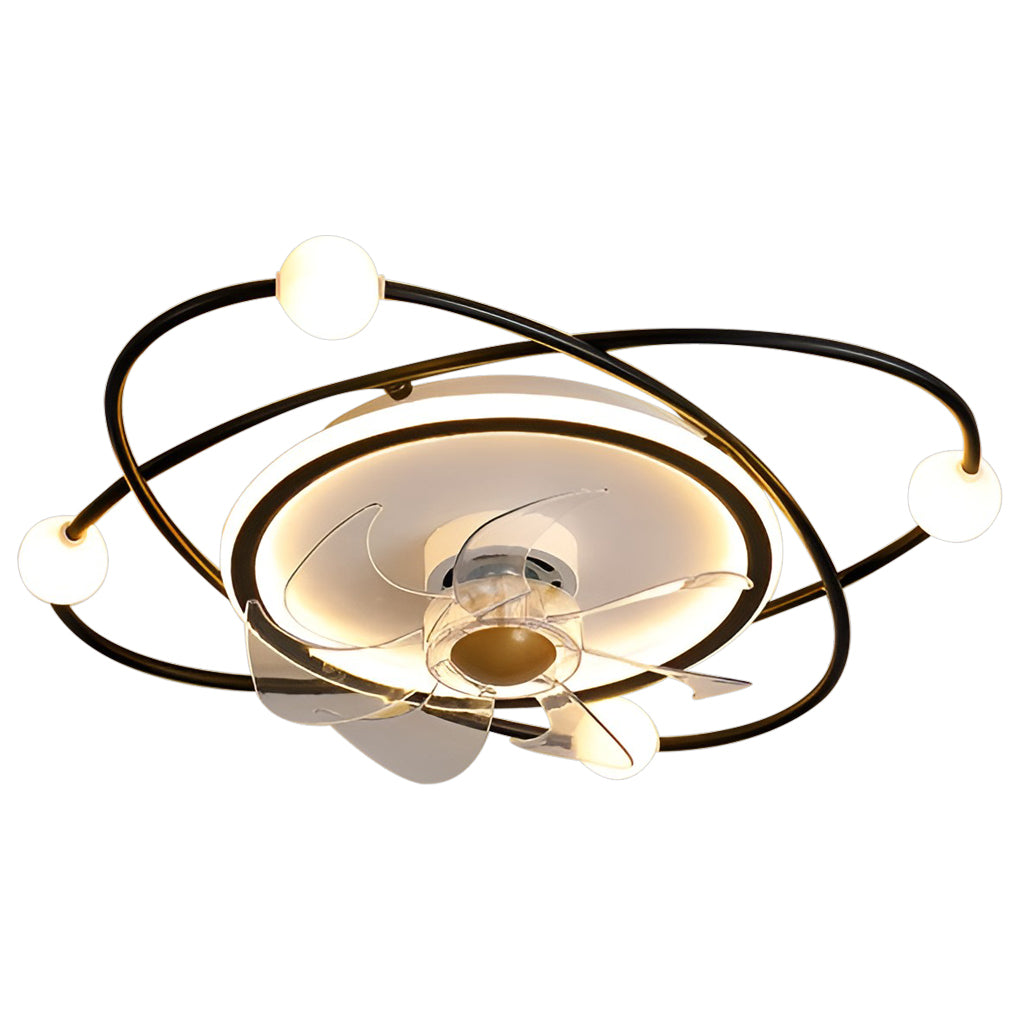 Creative Intelligent Stepless Dimming LED Nordic Ceiling Fan Light