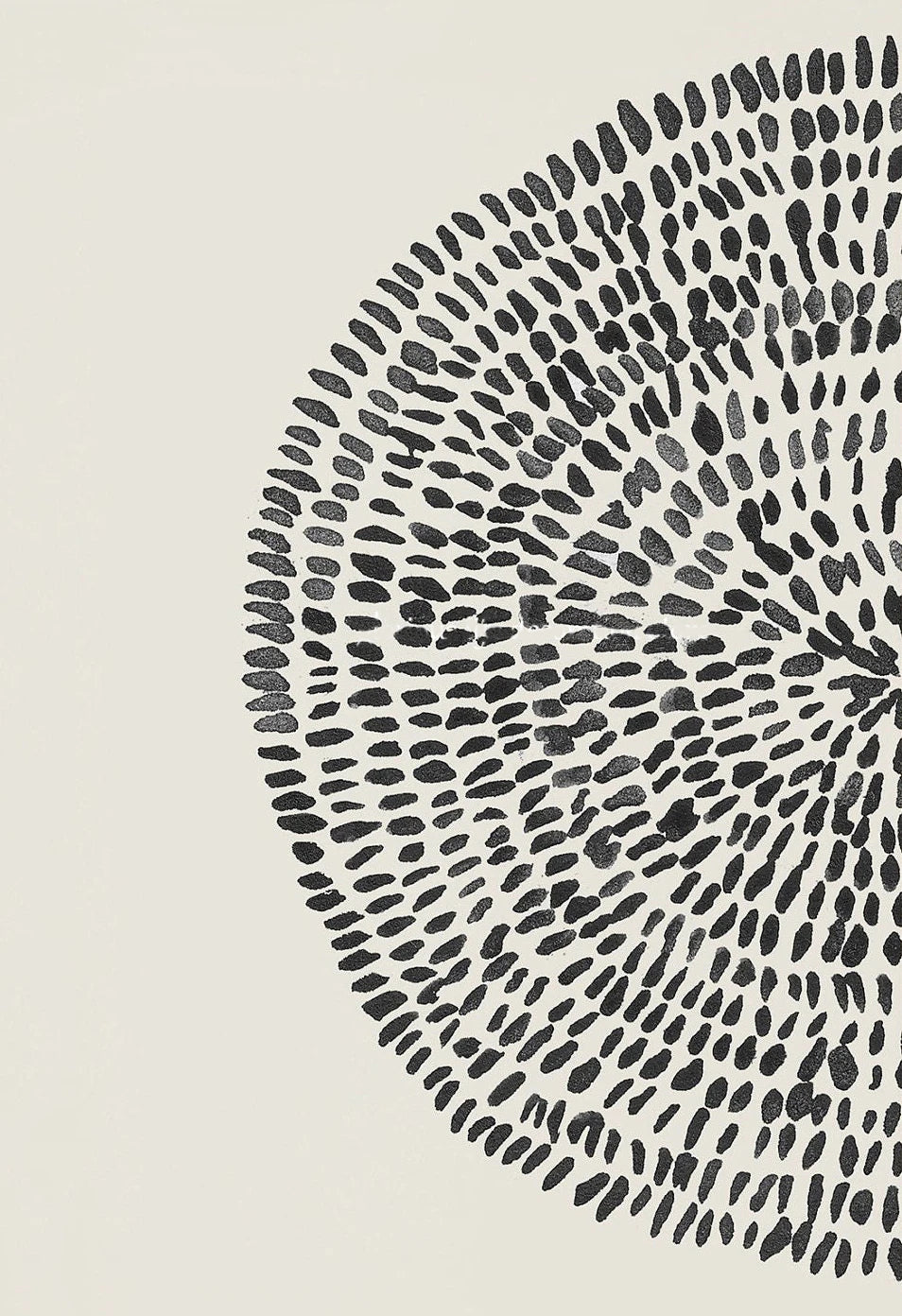 Abstract Radial Dots Minimalist Canvas Wall Art Set