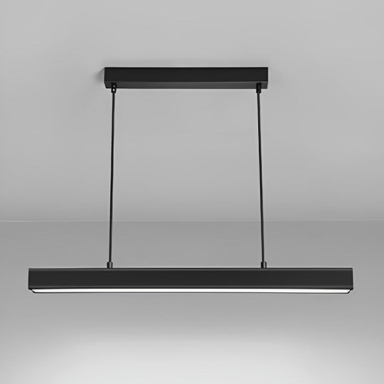 30'' Rectangular Modern Black Pendant Light – Vintage-Inspired LED Lighting