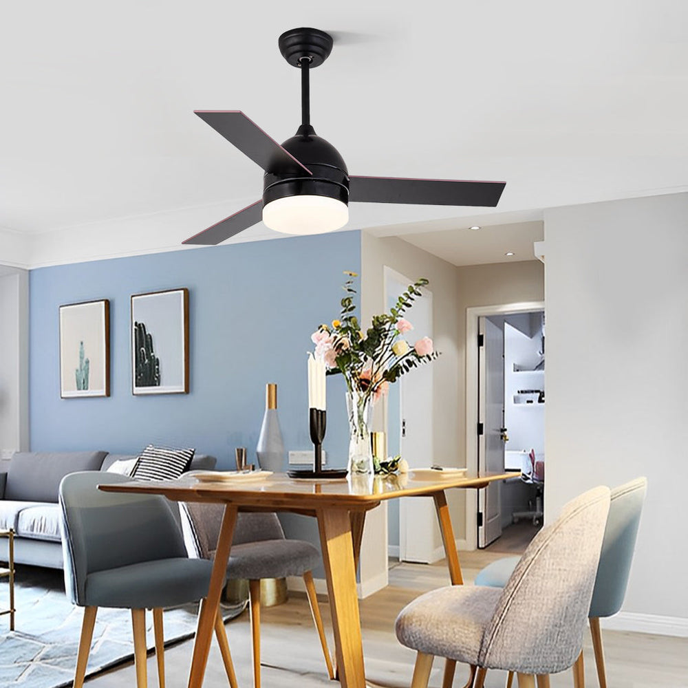 LED Nordic Ceiling Fan with Electroplated Finish